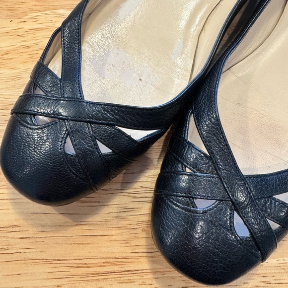 Jimmy Choo Black Leather Flats - Picture 2 of 5
